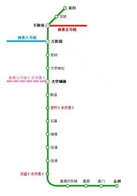 广州地铁四号线线路图