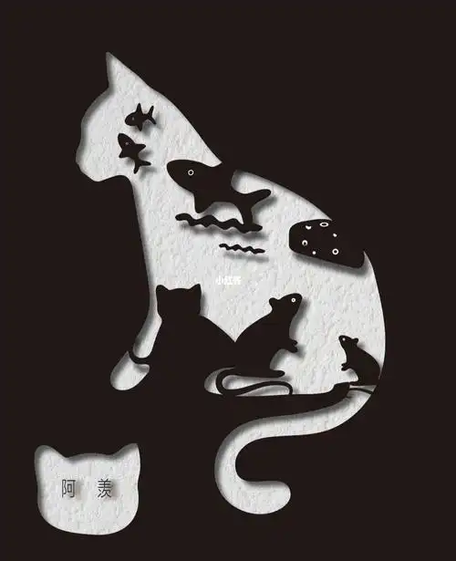 剪纸风猫咪剪纸猫咪兴趣爱好手工