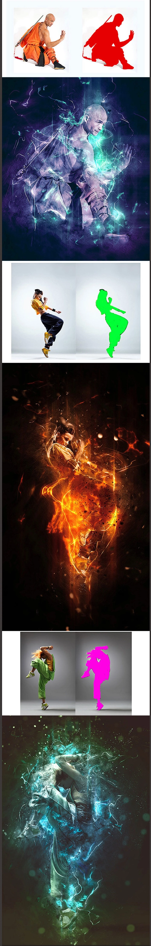 火焰ps动作特效 国外海报特效 照片ps 动作特效 ps插件 atn