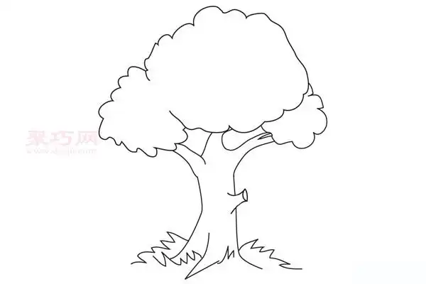 一棵大树简笔画树枝,大树树枝简笔画简单_大山谷图库