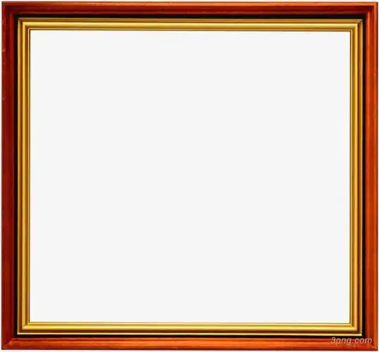 红色时尚现代相框png素材透明免抠图片-边框纹理