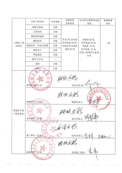 湖北联宜地产有限公司城东片区22#地块居住项目(3#号楼)竣工验收报告