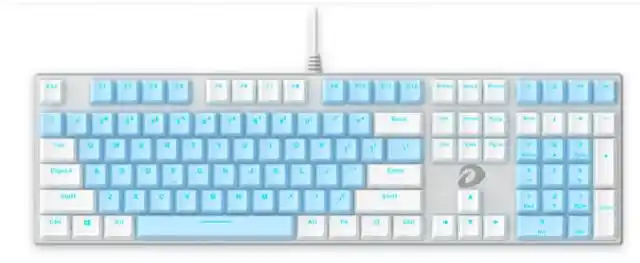 手慢无青轴有线键盘达尔优ek815108键双拼色机械键盘仅159元香到家