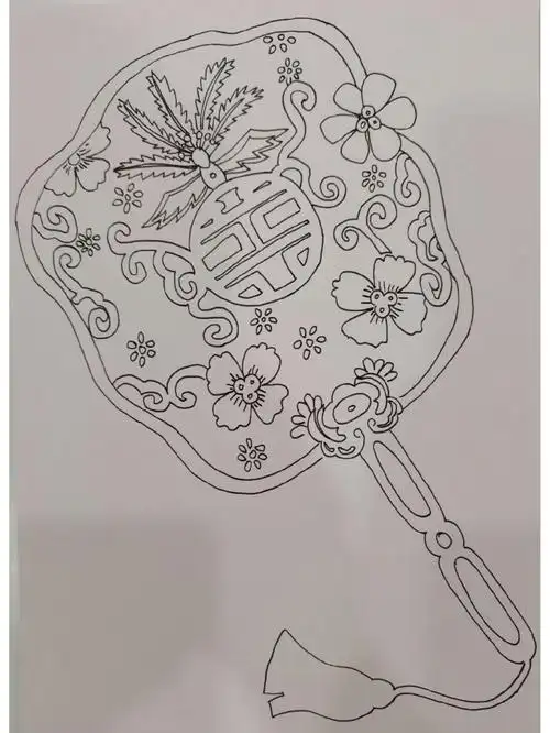 手绘团扇  #创意美术儿童画  #扇子  #儿童美术  #少儿创意美术