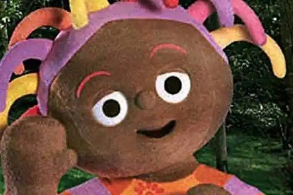 就是道晚安的意思,唔西迪西是《花园宝宝》这部动画片里的一位人物的