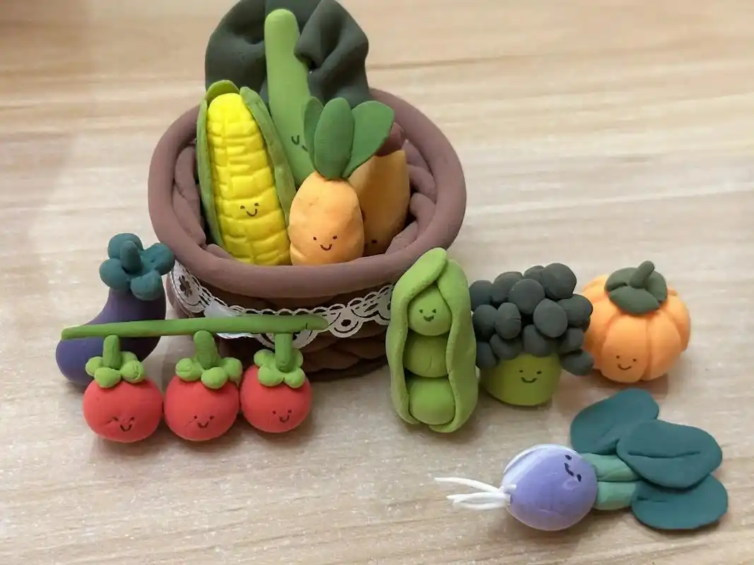 超轻粘土 蔬菜篮子04 #手工diy #手工 #粘土 #解 - 抖音