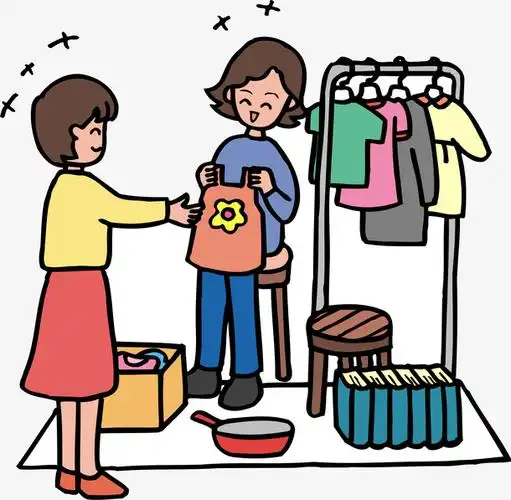 买衣服png矢量元素