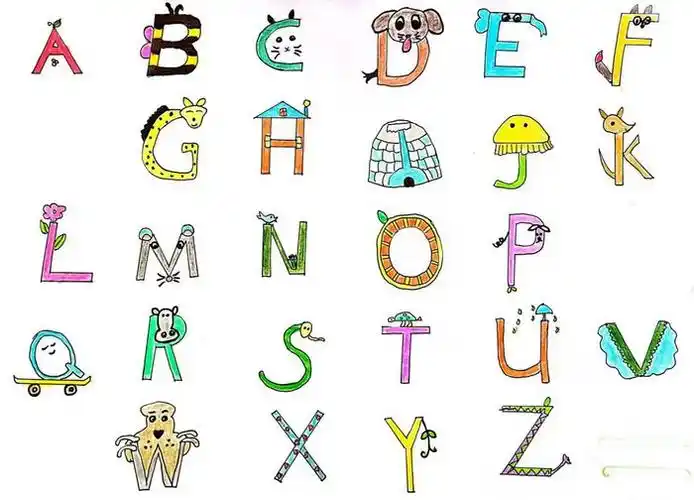 画5,第五张关于26个英语字母的手抄报6,第六张手抄英文26个字母创意手