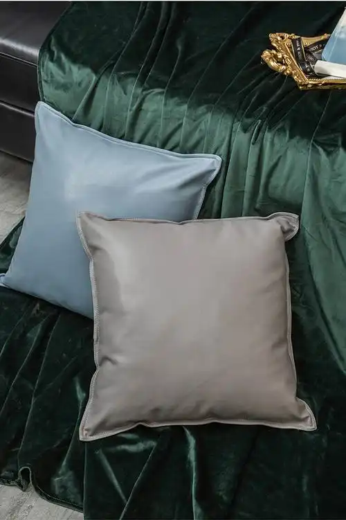 芝华士抱枕高档轻奢客厅沙发枕芝华仕皮质绵羊皮靠垫皮皮靠垫仿皮靠枕