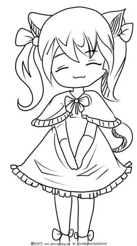 黑白手绘人物简笔画集