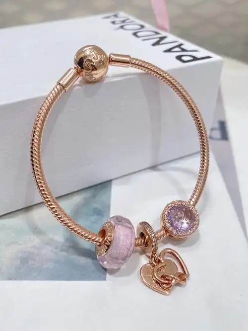 pandora潘多拉玫瑰金手链