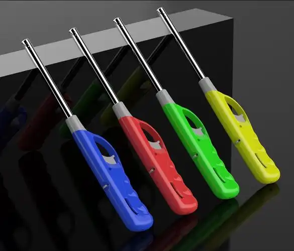 打火机长长的厨房点火器煤气灶点火棒打火抢脉冲小型加长长嘴防风加厚