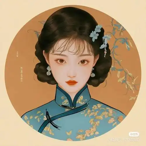 头像分享,民国时期的美女,标配是波浪卷和旗袍