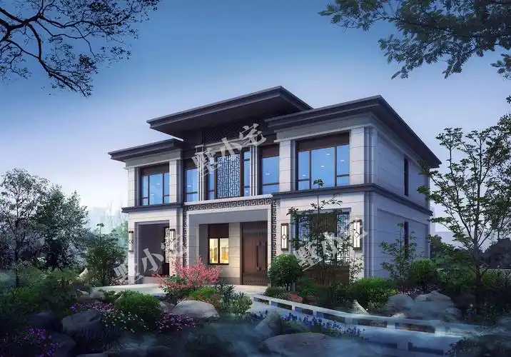 二层新中式推荐爆款-农村自建房别墅设计房子设计图纸-效果图合集-墅