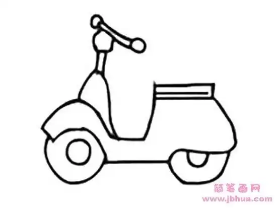 幼儿简单的电动车简笔画图片