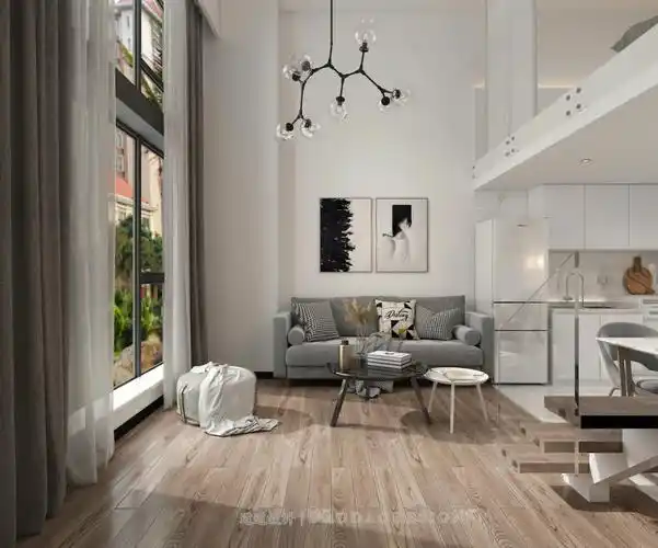 45平loft极简白的质感美