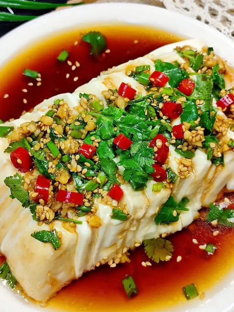 内酯豆腐这么拌太好吃了吧,超简单6015 91清爽快手菜凉拌内酯