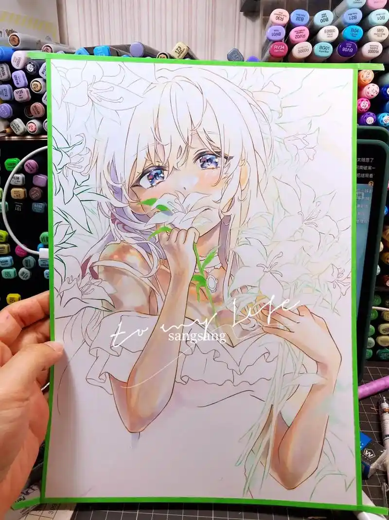 抖音图文来了 一画就废的肤色!#马克笔上色 #绘画过程分享 - 抖音