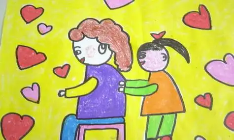 捶背简笔画给妈妈捶背简笔画