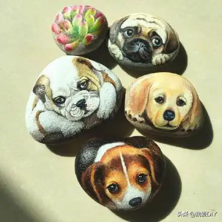 简单好看的石头拼画 石头创意手工制作图片