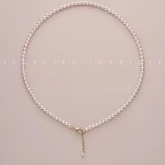 红遇小米珠珍珠项链贝壳珠子小baby高级轻奢优雅仙女小珠子34mm小珍珠