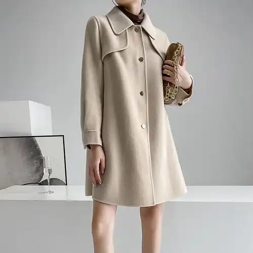 双面羊绒大衣女高端100纯羊毛长款