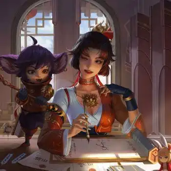 云缨姐姐跟小元芳_王者荣耀云缨板绘涂绘画作品