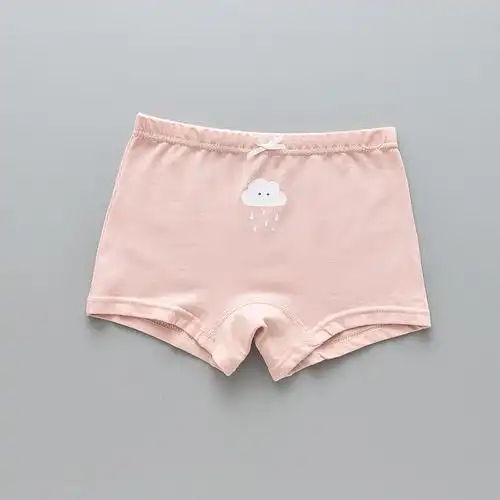 fob儿童内裤女童印云朵平角内裤2-12岁女生5条装四角内裤