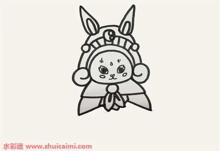兔儿爷怎么画兔儿爷简笔画简单步骤画法