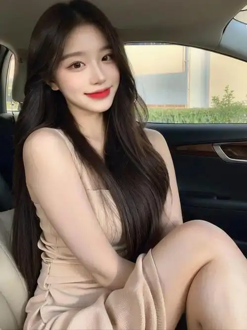 美女清新白t配红唇长发女神驾到简约时尚引领潮流