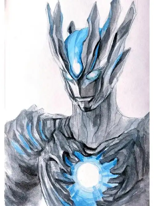 线稿上色  #插画  #线稿  #手绘  #奥特曼  #奥特曼手绘  #赛迦