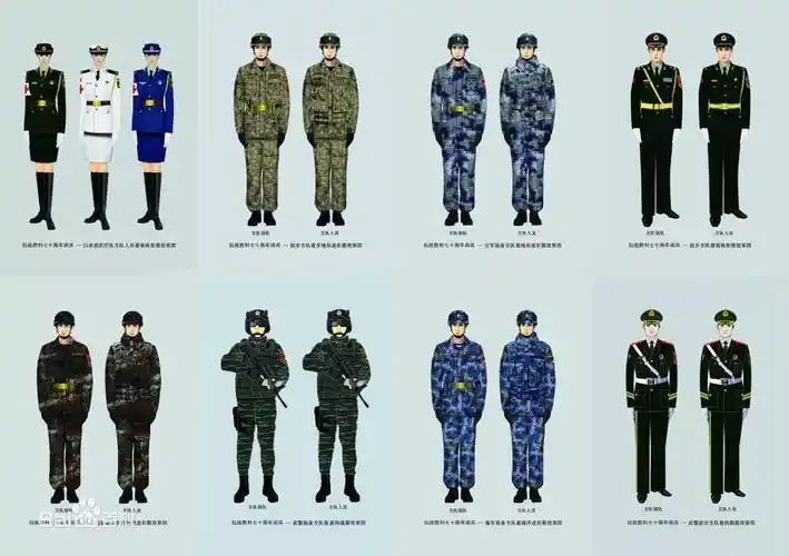 我国最新的07式军服分为常服,军礼服,作训服.