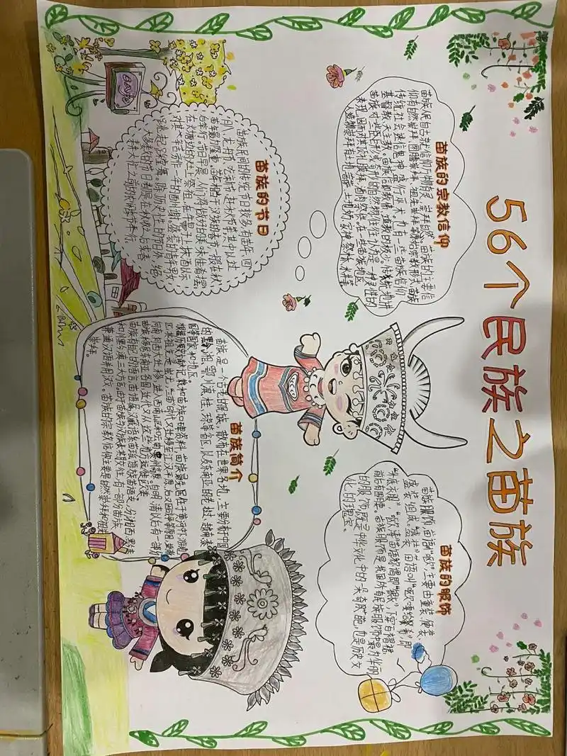 少数民族苗族手抄报 小学生苗族手抄报