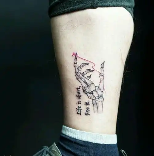 生命线纹身图片_几何简约纹身图案