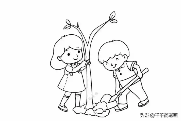 保护树木宣传画简笔画