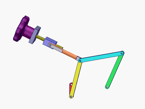 机架长度可调的摆动导杆机构
