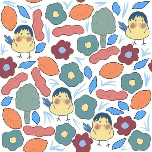 可爱小鸡印花图案素材分享