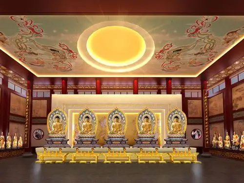 寺院装修效果图禅韵设计装修寺院寺庙装修效果图
