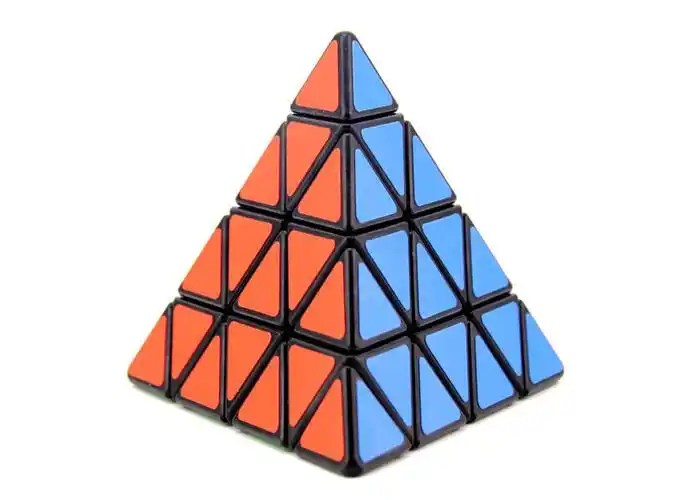 圣手四阶金字塔魔方黑色 比赛专用速拧学生成人益智魔方批发