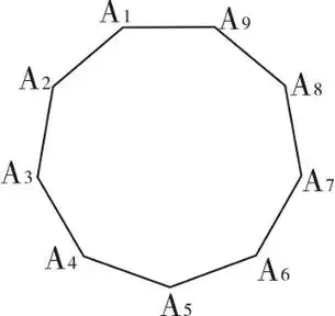 从正九边形的顶点中任选3个作为顶点绘制三角形问其中等腰三角形占