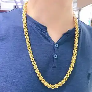 黄金项链男士粗款纯金双龙头金链实心2022年新款定制9999足金正品