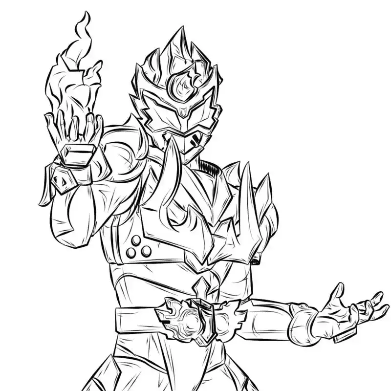 手绘 #线稿 #铠甲勇士 #铠甲 #特摄剧 支持一下国产特 - 抖音