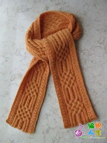 喜庆感的棒针中国结花样围巾-编织教程-编织人生