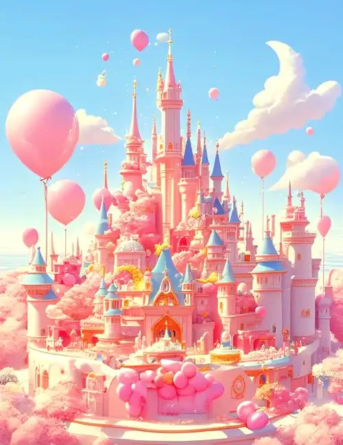 🏰🌸粉色梦幻城堡壁纸🌸🏰