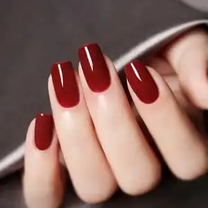 酒红色指甲油不可剥图片