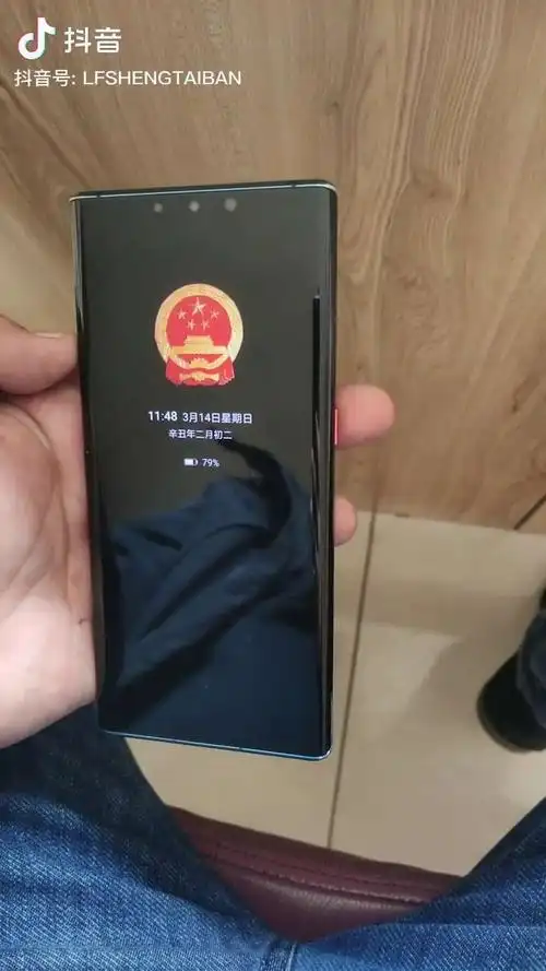 华为手机国徽息屏黑底