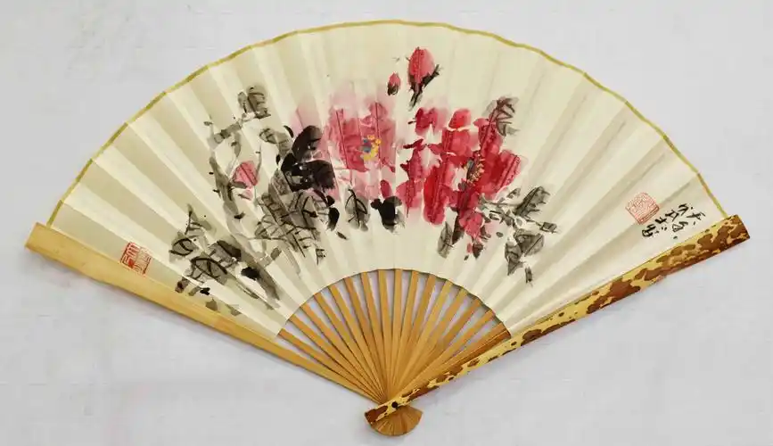 折扇国画