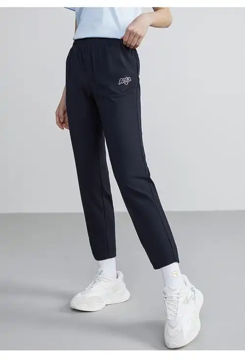 商场同款安踏女裤运动裤2022夏季新款km系列沙滩排球联盟女针织九分裤