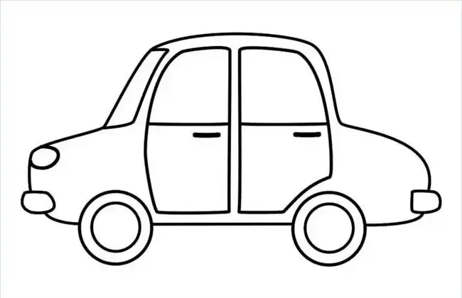 小轿车简笔画图片