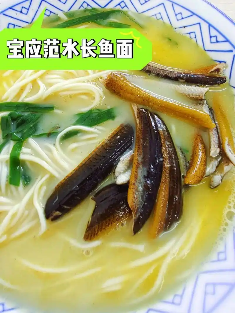 探店|宝应范水长鱼面,汤鲜味浓!